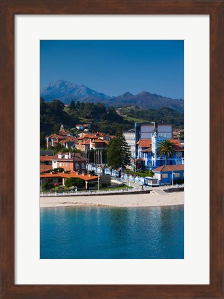 Framed Vacation Homes By Playa de Santa Marina, Ribadesella, Spain Print