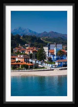 Framed Vacation Homes By Playa de Santa Marina, Ribadesella, Spain Print