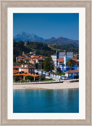 Framed Vacation Homes By Playa de Santa Marina, Ribadesella, Spain Print