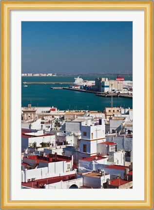 Framed View From Torre de Poniente, Cadiz, Spain Print