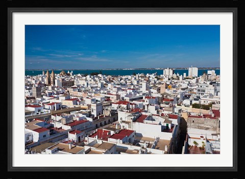 Framed View From Torre Tavira, Cadiz, Spain Print