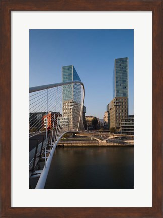 Framed Zubizuri Bridge, Bilbao, Spain Print