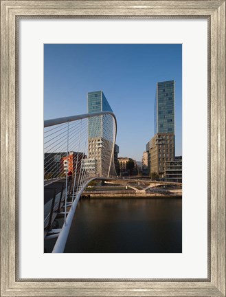 Framed Zubizuri Bridge, Bilbao, Spain Print
