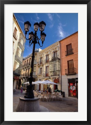 Framed Outdoor Cafe,  Avila, Spain Print
