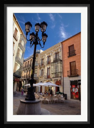 Framed Outdoor Cafe,  Avila, Spain Print