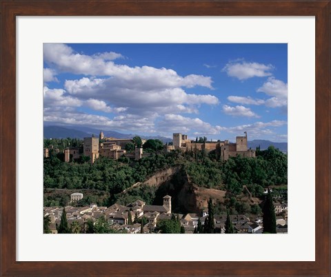 Framed Alhambra, Granada, Andalusia, Spain Print