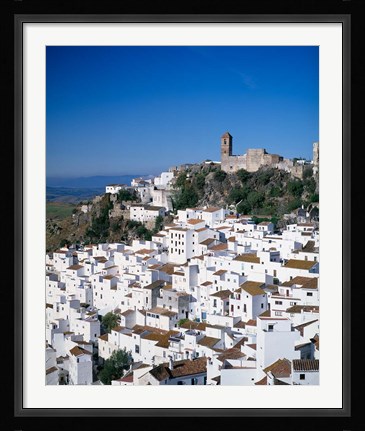 Framed White Village of Casares, Andalusia, Spain Print