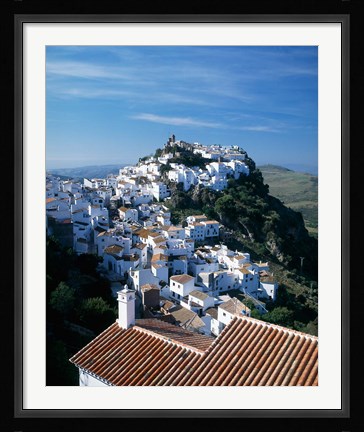 Framed White Village of Casares, Andalusia, Spain Print