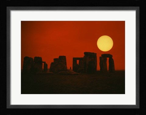 Framed Monoliths of Stonehenge near Salisbury, England Print