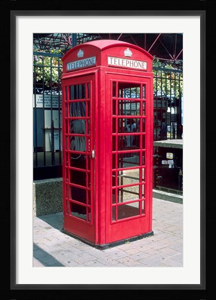 Framed Red Telephone Booth, London, England Print