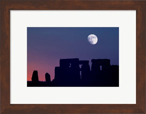 Framed England, Salisbury Plain, Stonehenge Moon Print