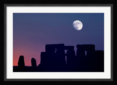Framed England, Salisbury Plain, Stonehenge Moon Print