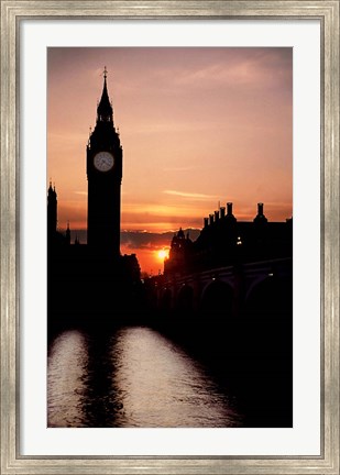 Framed Big Ben Clock Tower, London, England Print