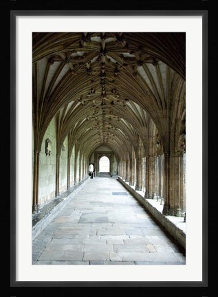 Framed England, Kent, Canterbury Cathedral window Print