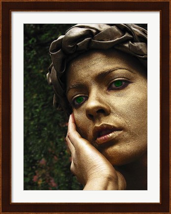 Framed England, London, Mime Portrait, Portobello Market Print