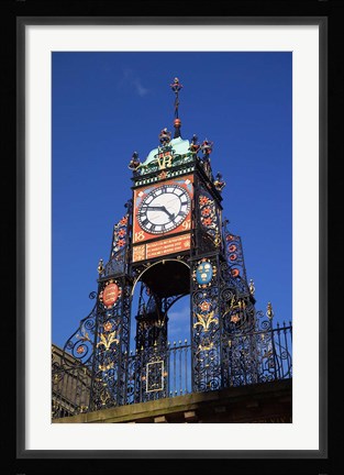 Framed Eastgate Clock, Chester, Cheshire, England Print