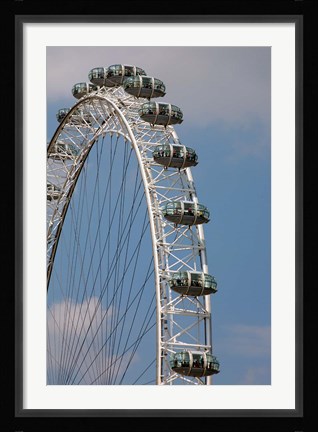 Framed England, London, London Eye, Amuseument Park Print
