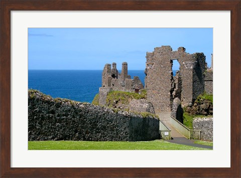 Framed Ireland, Dunluce Castle Ancient Architecture Print