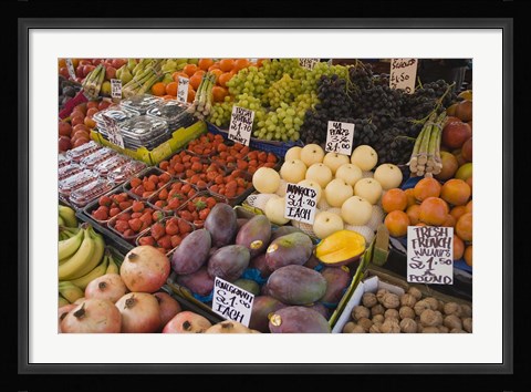 Framed Market Stalls, Portobello Road, London, England Print