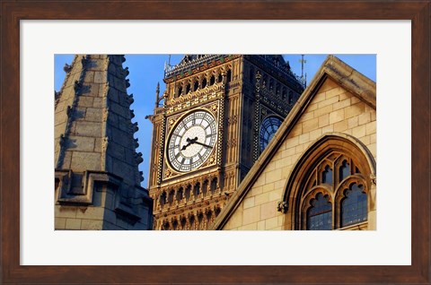 Framed Famous Big Ben Clocktower, London, England, Great Britian Print