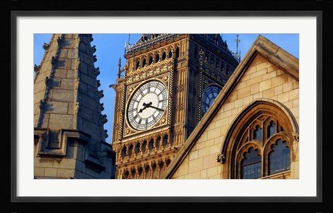 Framed Famous Big Ben Clocktower, London, England, Great Britian Print