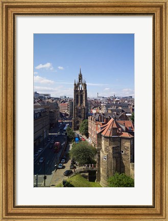 Framed Black Gate and St Nicholas Cathedral, Newcastle on Tyne, Tyne and Wear, England Print