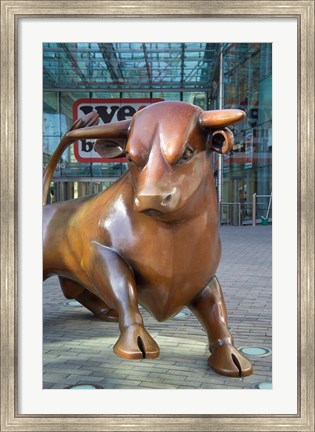 Framed Bull in Bull Ring, Birmingham, England Print