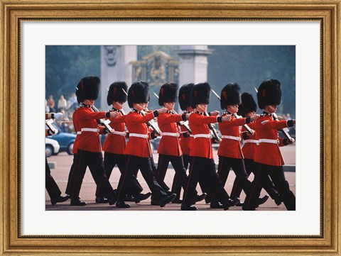 Framed Changing of the guards, London, England Print