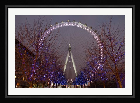 Framed England, London, London Eye Amusement Park Print