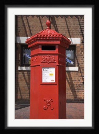 Framed GR Post Box, Gloucester, Gloucestershire, England Print