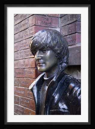 Framed John Lennon, Mathew Street, Liverpool, England Print