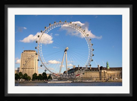 Framed London Eye, Amusement Park, London, England Print