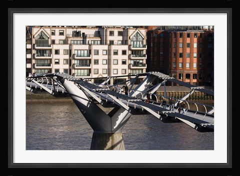 Framed Millenium Bridge, London, England Print