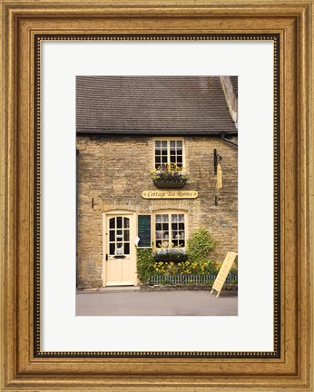 Framed Cottage Tea Rooms, Stow on the Wold, Cotswolds, Gloucestershire, England Print