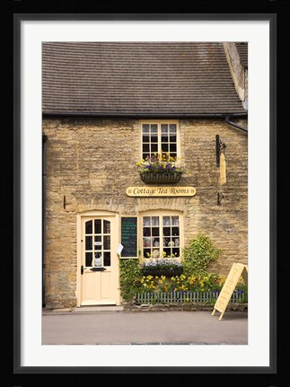 Framed Cottage Tea Rooms, Stow on the Wold, Cotswolds, Gloucestershire, England Print