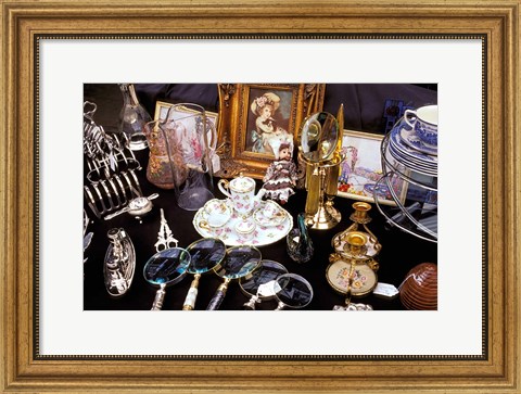 Framed Antiques For Sale, Apple Market, Covent Garden, London, England Print