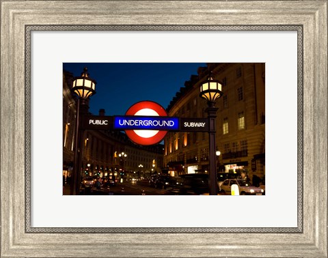 Framed England, London Subway, Tube Entrance Print