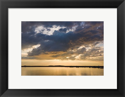 Framed Evening light at West Kirby, Wirral, England Print