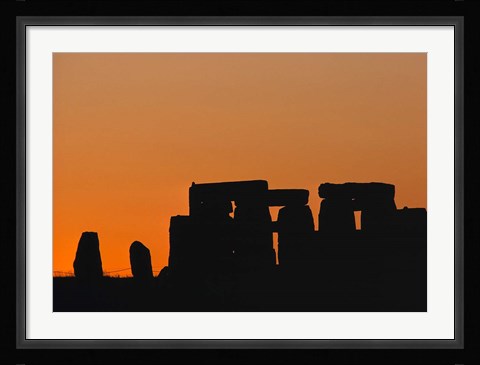 Framed England, Salisbury Plain, Stonehenge Sunset Print