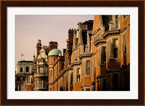 Framed Buildings of Upper Grosvenor Street, Mayfair, London, England Print