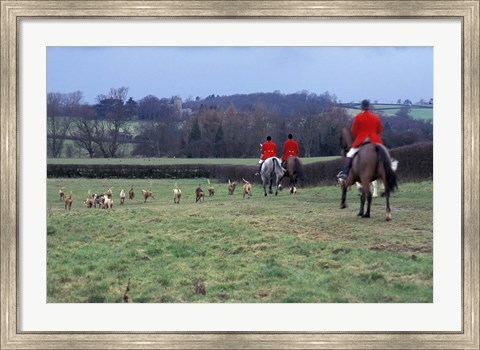 Framed Quorn Fox Hunt, Leicestershire, England Print