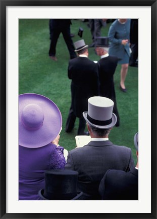 Framed Formally dressed race patrons, Royal Ascot, England Print