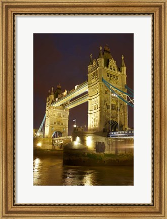 Framed Tower Bridge and River Thames at dusk, London, England, United Kingdom Print