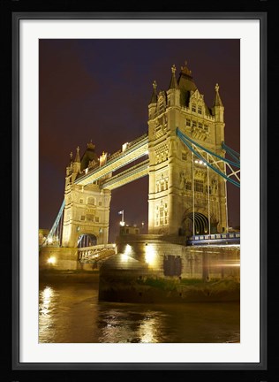 Framed Tower Bridge and River Thames at dusk, London, England, United Kingdom Print