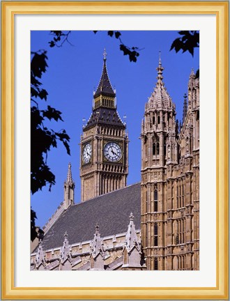 Framed Big Ben and Houses of Parliament, London, England Print