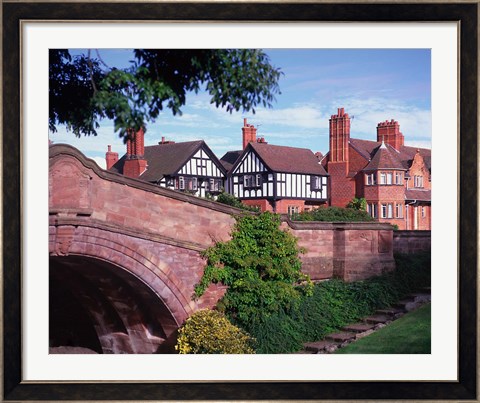 Framed Dell, Port Sunlight Village, Wirral, Merseyside, England Print