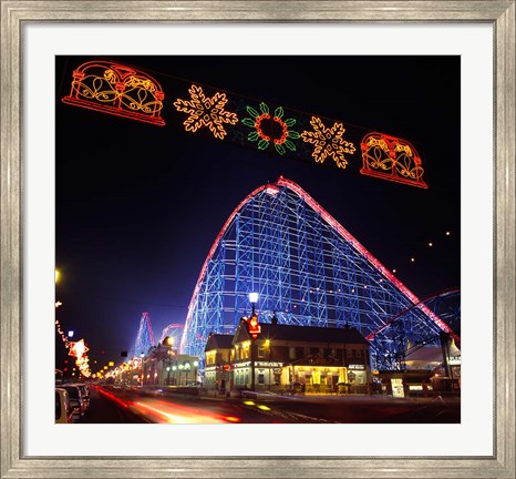 Framed Big One Roller Coaster, Blackpool, Lancashire, England Print