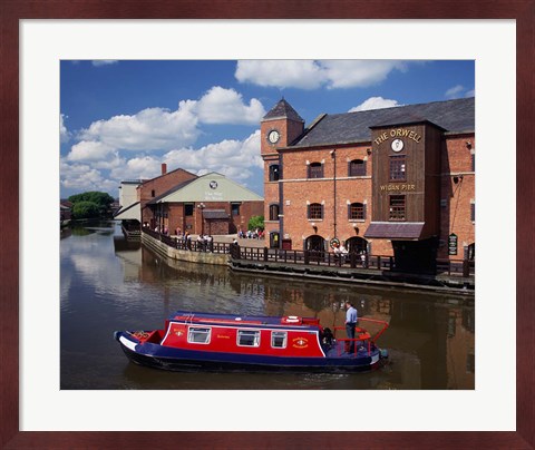 Framed Wigan Pier, Lancashire, England Print