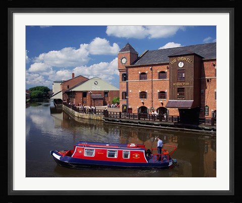 Framed Wigan Pier, Lancashire, England Print
