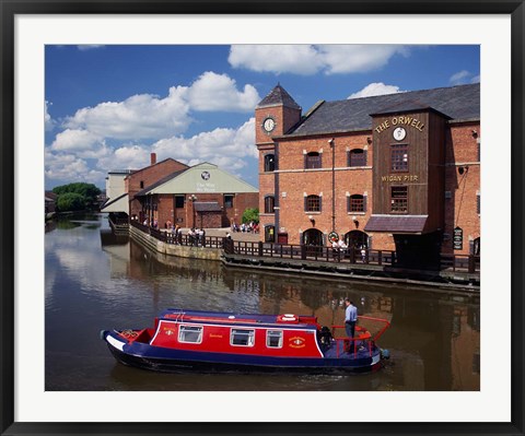 Framed Wigan Pier, Lancashire, England Print
